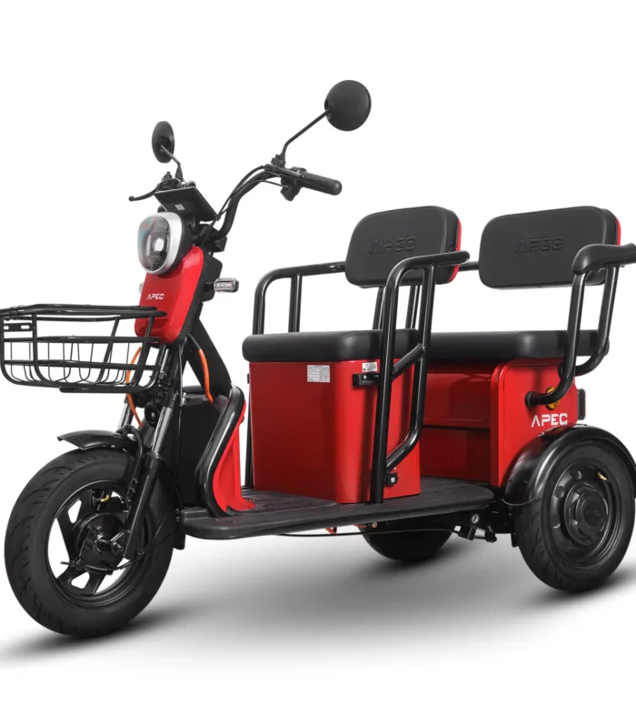 Triciclu electric Volta APM5 – 1000W, 25 km/h, autonomie 40 km - ROSU